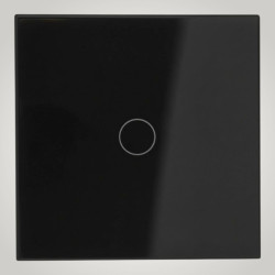 FATETA DE STICLA PT INTRERUPATOR TOUCH SIMPLU NEGRU
