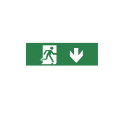 AUTOCOLANT LAMPA EXIT SAGEATA JOS