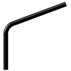 Brat D60mm 40+60cm 100cm, NEGRU, 120 grade