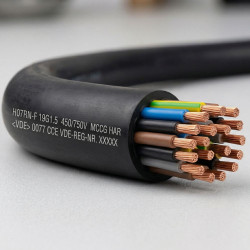 Cablu electric flexibil din cupru (cauciucat) MCCG / H07RN-F 19X1.5