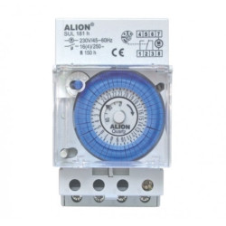 Ceas programator zilnic mecanic, sina DIN cu memorie Alion -  MF0005-00002