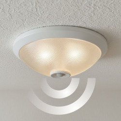 Plafoniera cu senzor pentru bec led 2XE27 IP20 220V 2X25W