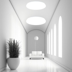 Plafoniera  Led Slim Milky 18W=160W, Ø325 mm, 6500K, lumina rece