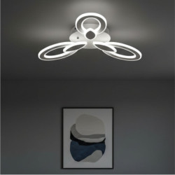 LUSTRA LED  LIVING 100W CU 3 BRATE 3 CULORI+IR 550mm x 90mm