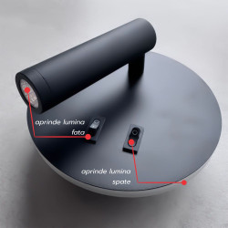 Aplica led neagra cu spot 10W/430LM/3000K-4000k-6500k  - 140mm