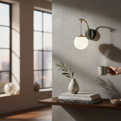 APLICA LED PICA NEGRU+AURIU 9W/850LM 2700K-6500K 130X280mm