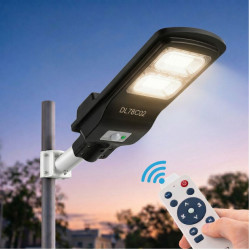 Corp Stradal  cu Panou Solar Monocristalin Integrat si telecomanda -  100W/6500k