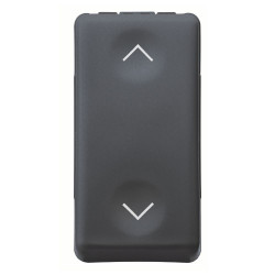 BUTON 1P 250V c.a. - NO+NO 10A - CU INTERBLOCARE - SIMBOL sus ȘI JOS - 1 MODUL GW21521 NEGRU