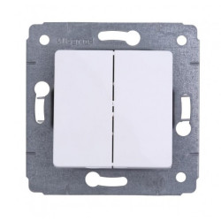 Intrerupator dublu 10A, Legrand Niloe Ivoar 664606