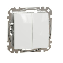 Intrerupator dublu alb Sedna Design Schneider SDD111105