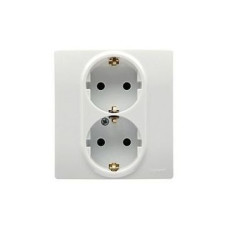 Priza Schuko dubla 2P+T, alb Legrand Niloe 664544