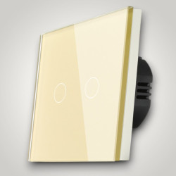 Intrerupator touch dublu, auriu