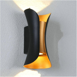 APLICA LED PERETE MAIA 2*5W 460LM 3000K IP65 NEGRU 200*100*95MM