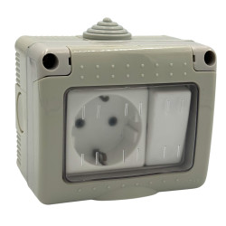 Mod Intrerupator cu priza si capac AG IP55