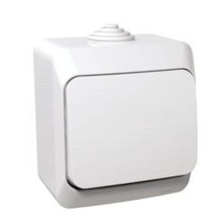 Intrerupator cap cruce Aplicat IP44 alb Cedar Schneider - WDE000570
